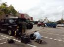 Radio amateurs get ready to head out to the flood zone. [Courtesy of RSSL]